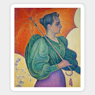 Woman with an Umbrella by Paul Signac Magnet